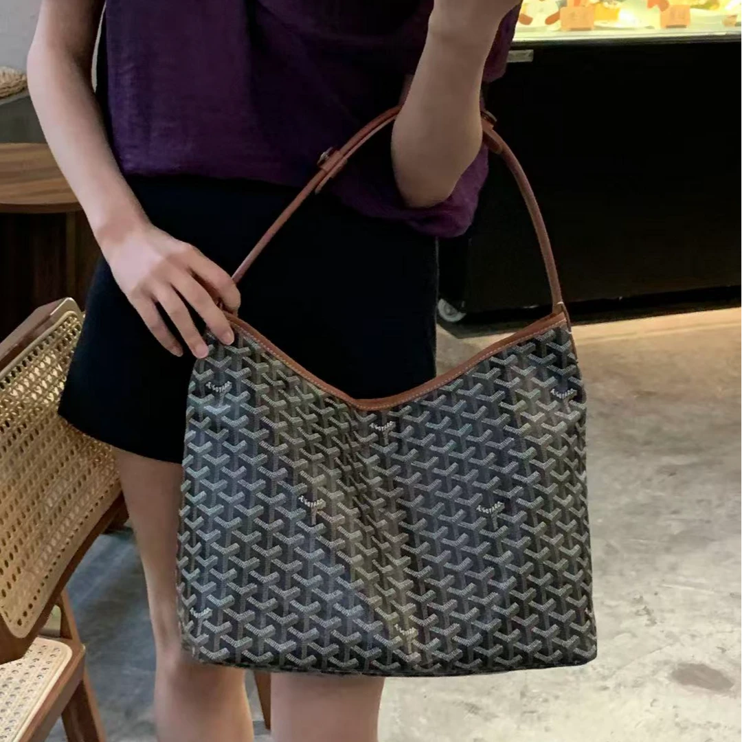 95新 Goyard 23年干邑色hobo单肩包