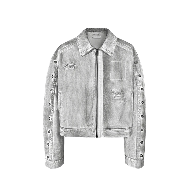 TecNineGroupDROP2GESSOJACKET白灰石膏水洗做旧男生衣服高级感