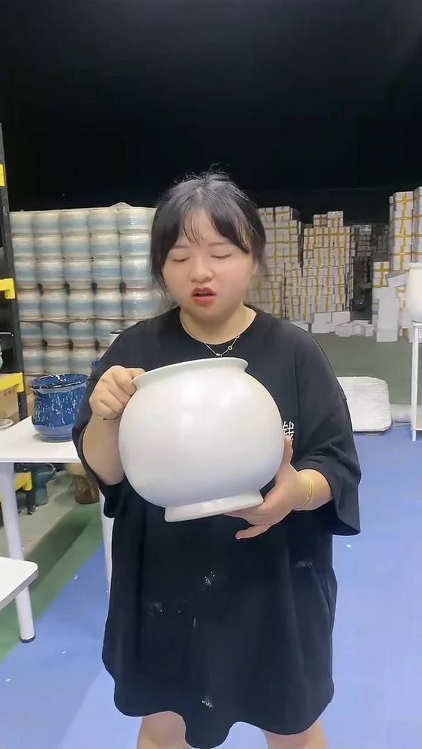 宜兴紫砂粗陶花盆