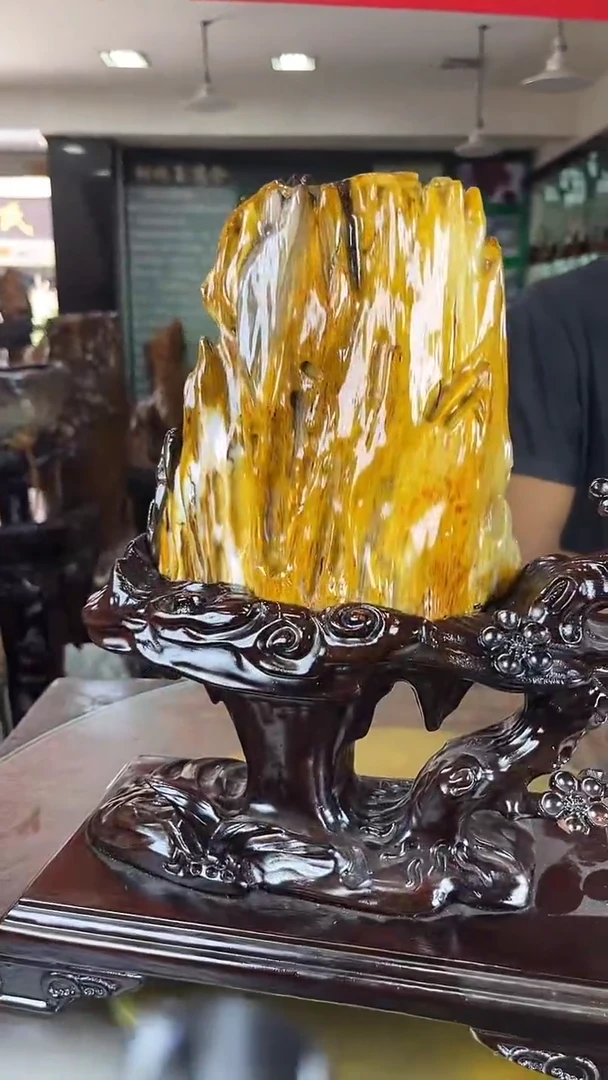 未镶嵌珠宝奇石硅化玉缅甸天然树化玉摆件