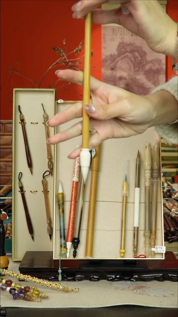 63号闪孤品高货毛笔链接 清水试笔 蘸墨不退