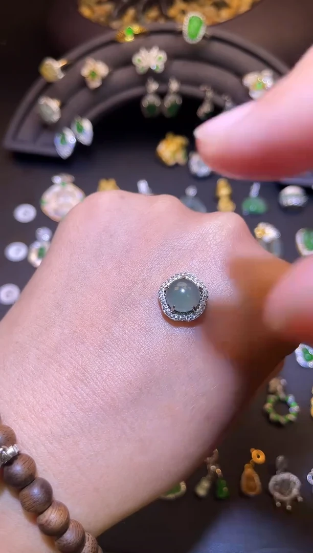 吊坠(不含链)银S925镶嵌翡翠1