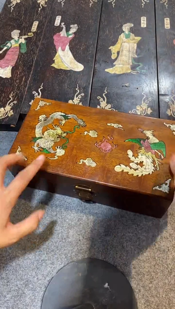 香榧木紫檀拆件雕刻板以直播间实物为准微瑕老物件