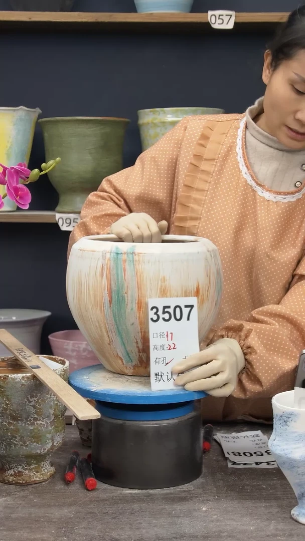 景德镇花盆默认微瑕3507【微瑕】