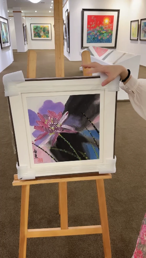 国画Z天津人美-翟旭东重彩花鸟1平尺带框