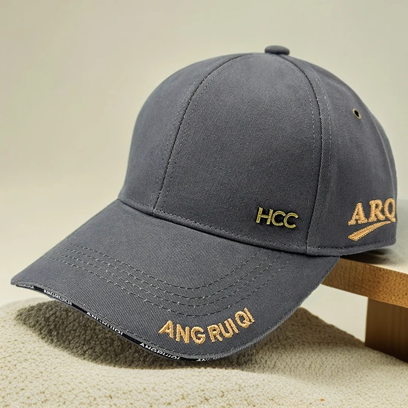 帽冠礼·男新款纯棉大头围刺绣帽潮流女棒球帽百搭户外四季鸭舌帽