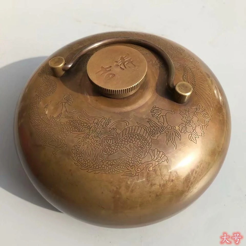 防爆大号保暖复古老黄铜暖手炉热水炉怀抱炉手暖炉保居家装饰工艺