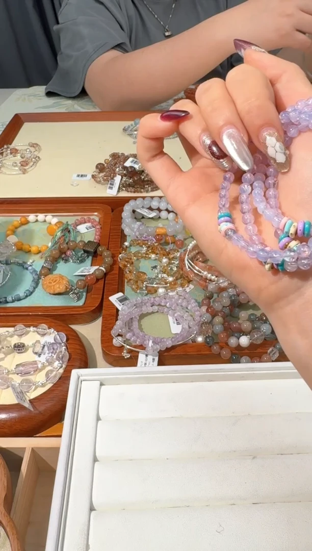 【闪购商品】水晶手链未镶嵌Q049紫玉甜甜圈款