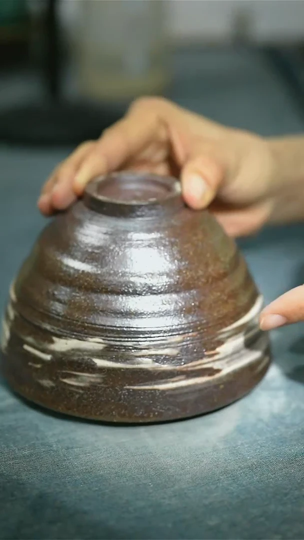 【闪购商品】碗浪鬼柴烧釉绘柴烧浪鬼柴烧釉绘柴烧碗