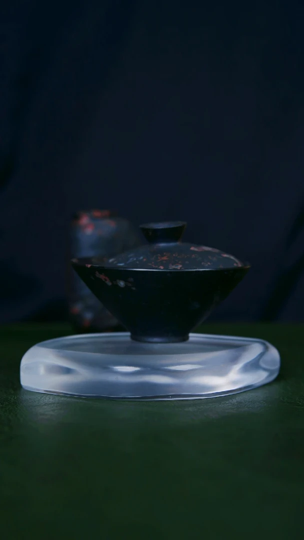 21老师手工作品，梅花玉 两才盖碗