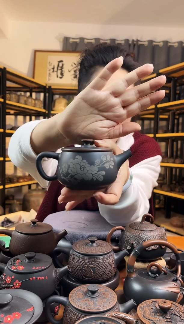 【闪购商品】壶无礼盒网孔 山茶花 大口汉瓦