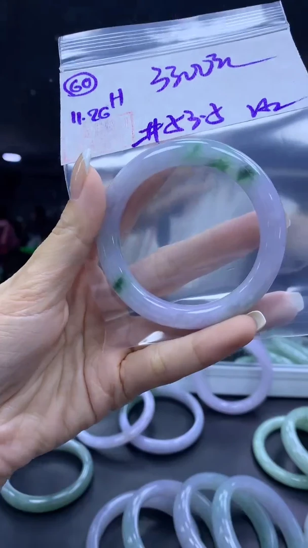 未镶嵌定制翡翠60手镯53.5冰丝+3300元+拍一发一