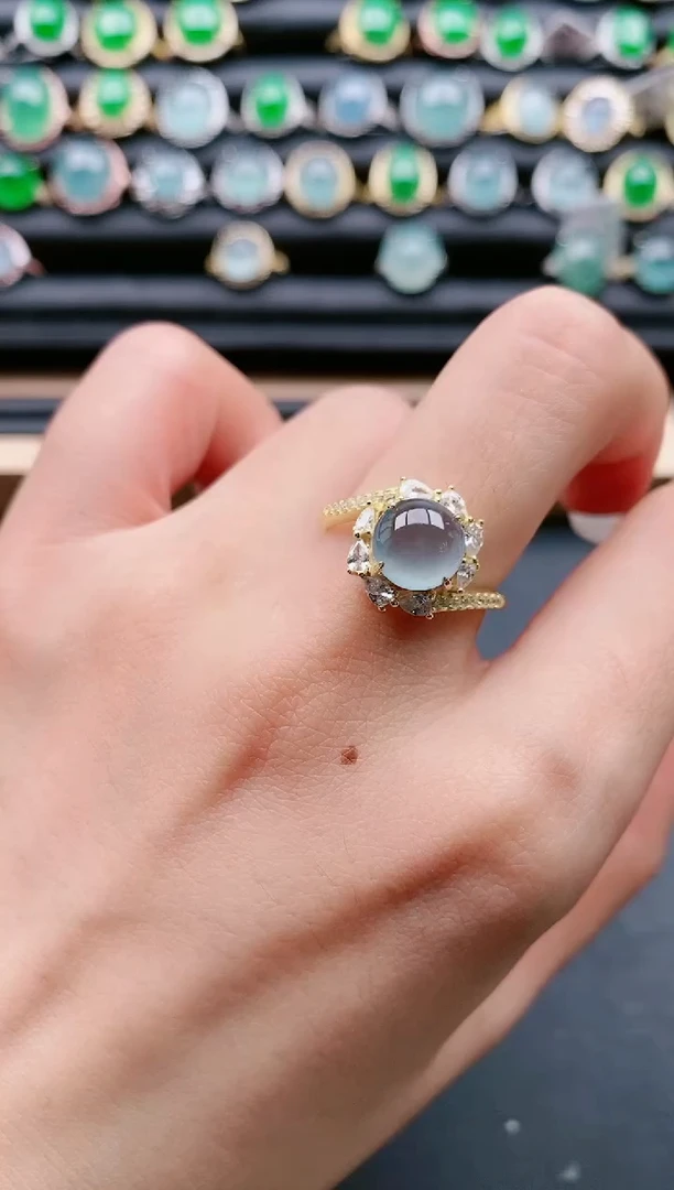 【闪购商品】翡翠戒指银S925镶嵌1111