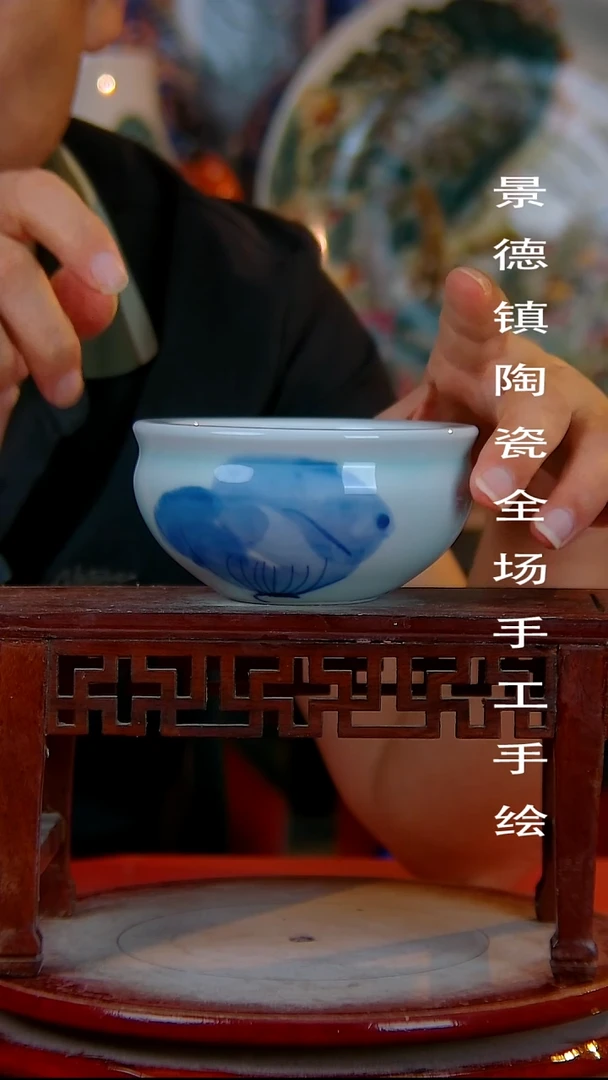 摆件手景德镇陶瓷 全场手工绘