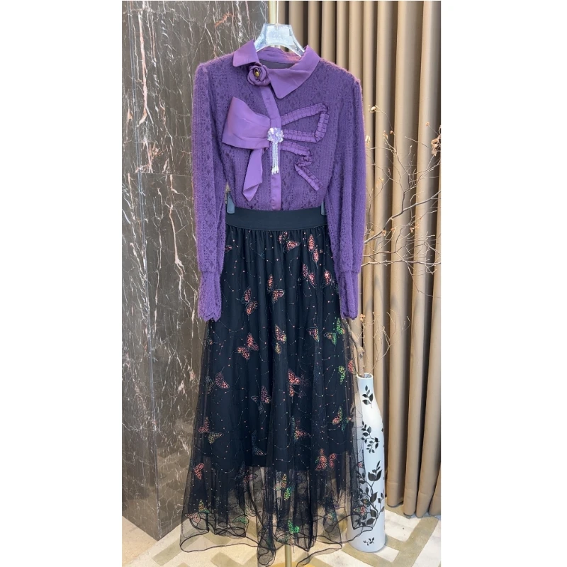 芙娜妮轻奢秋冬新款法式优雅气质套装复古显瘦名媛女装F2433057