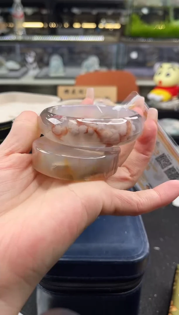 未镶嵌手镯石英质玉57圈口（赠品镯心）s9382