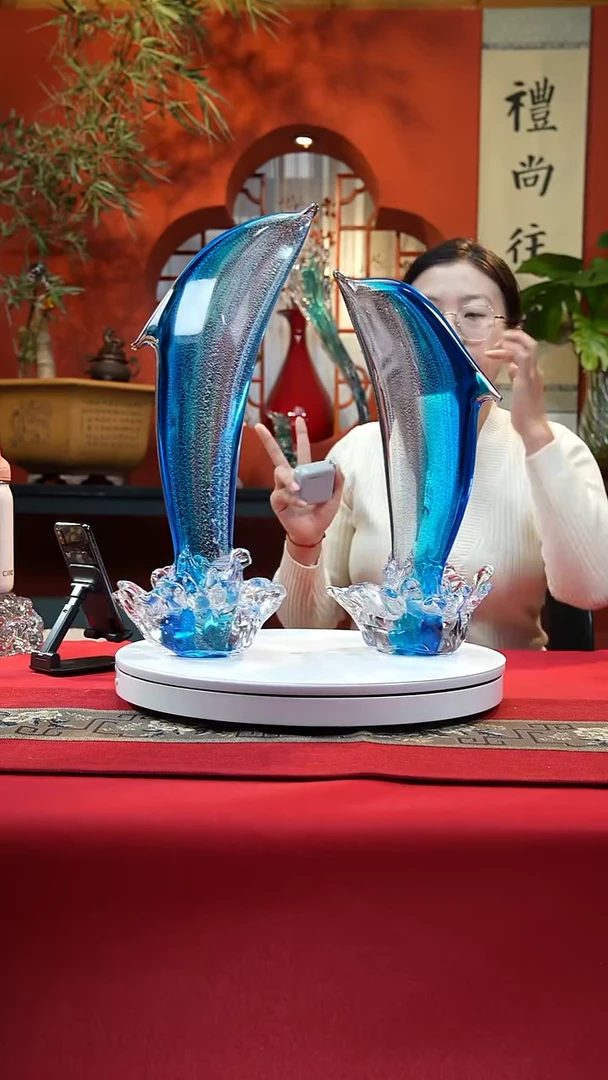 手工艺品琉璃双十二活动款海豚