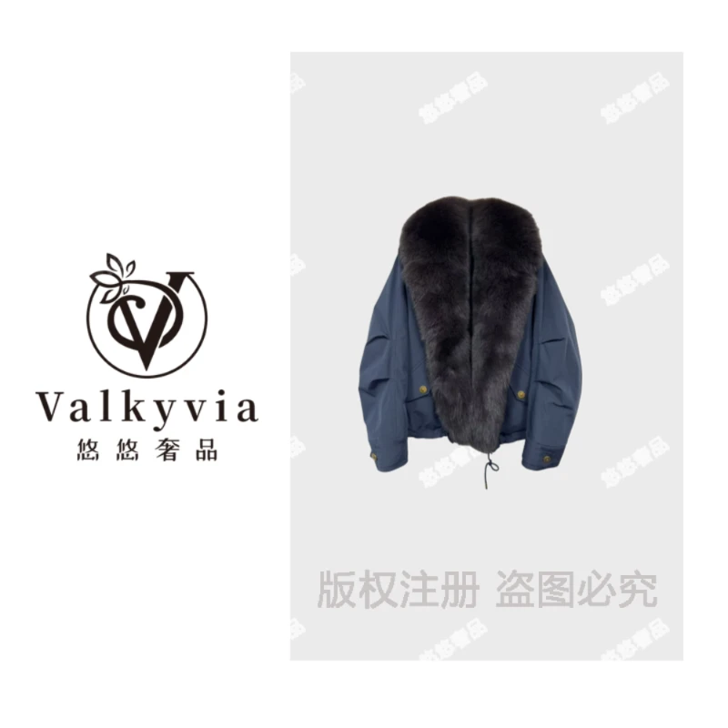 【Valkyvia/悠悠奢品】冬季新款保暖大狐狸毛领羽绒外套YT 1258