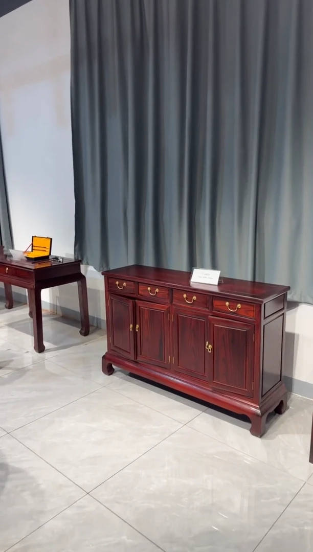 木（红木类）梅*138长四门四抽餐边柜