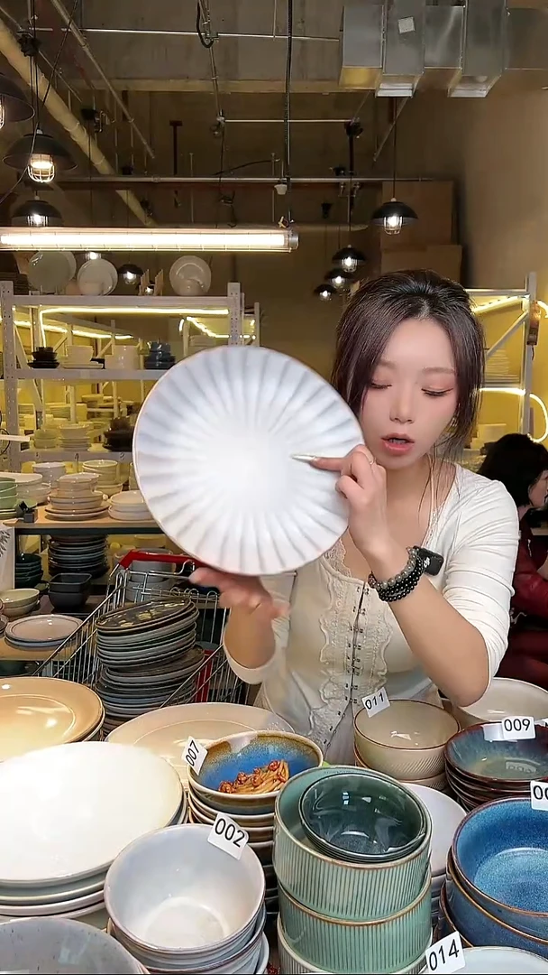 瓷315外贸尾货高温釉下彩陶瓷餐具默认微瑕