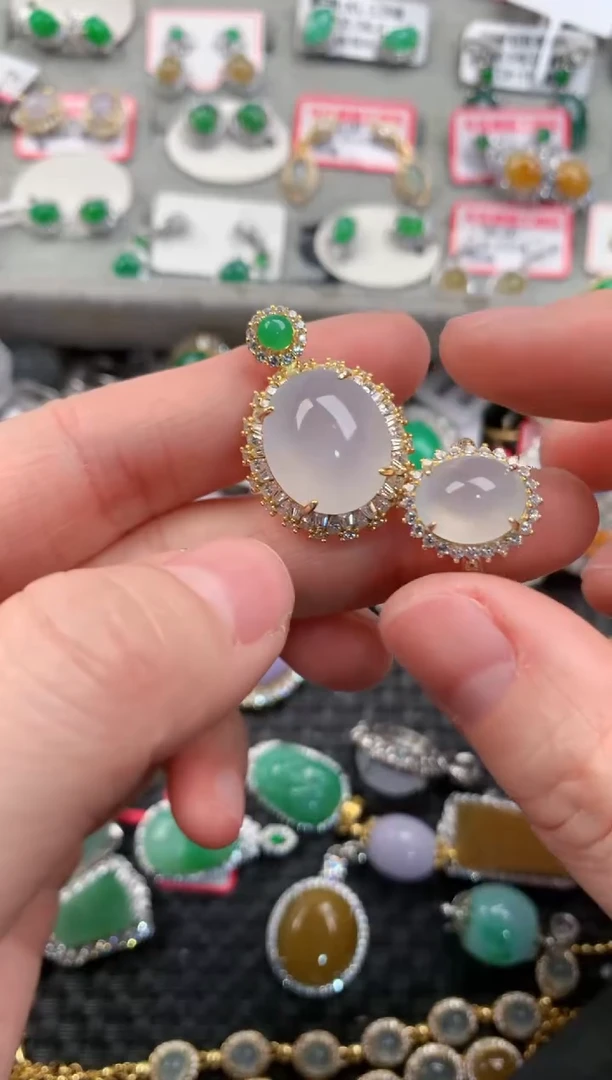 银S925镶嵌戒指翡翠1010---2