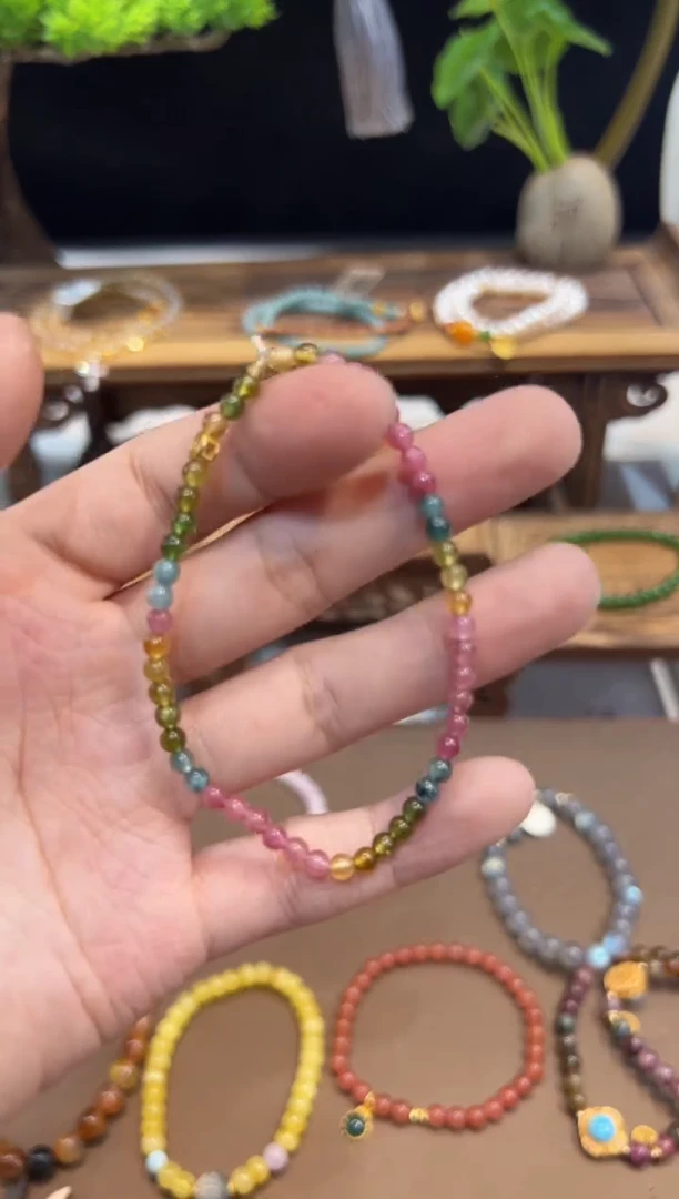 【闪购商品】碧玺手串未镶嵌手饰@@