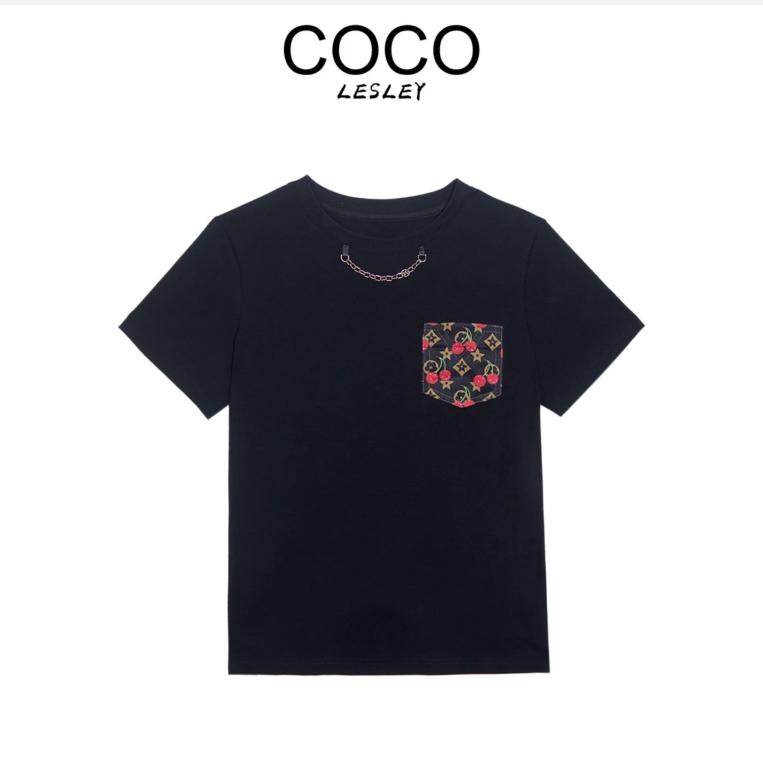 【COCO LESLEY】JNJA新款休闲百搭红色樱桃T恤-9356
