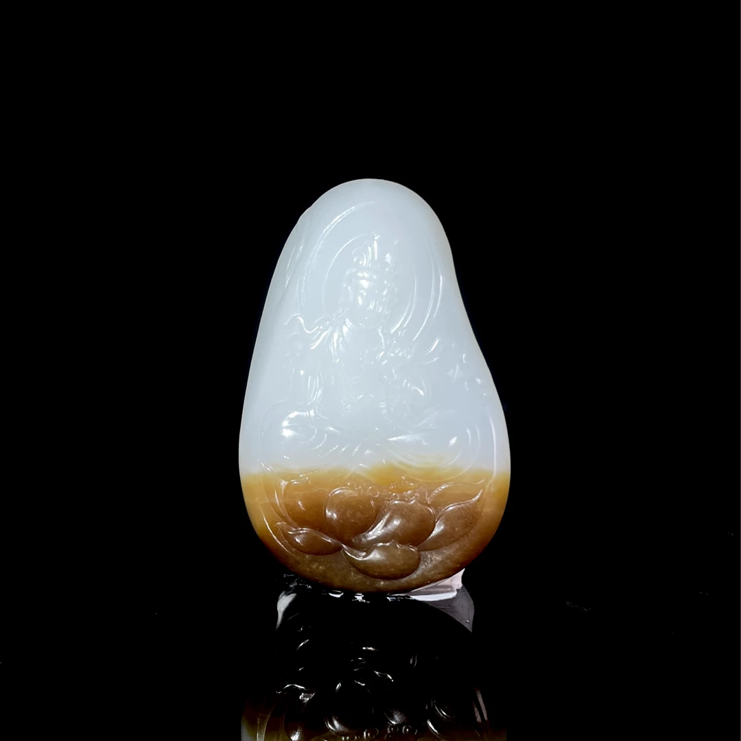 A24-浮生法相观音佩 和田玉