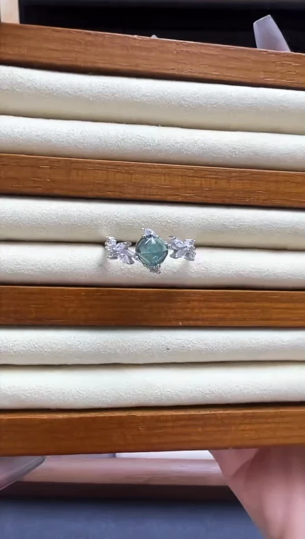 【闪购商品】碧玺戒指银S925镶嵌发一（012）