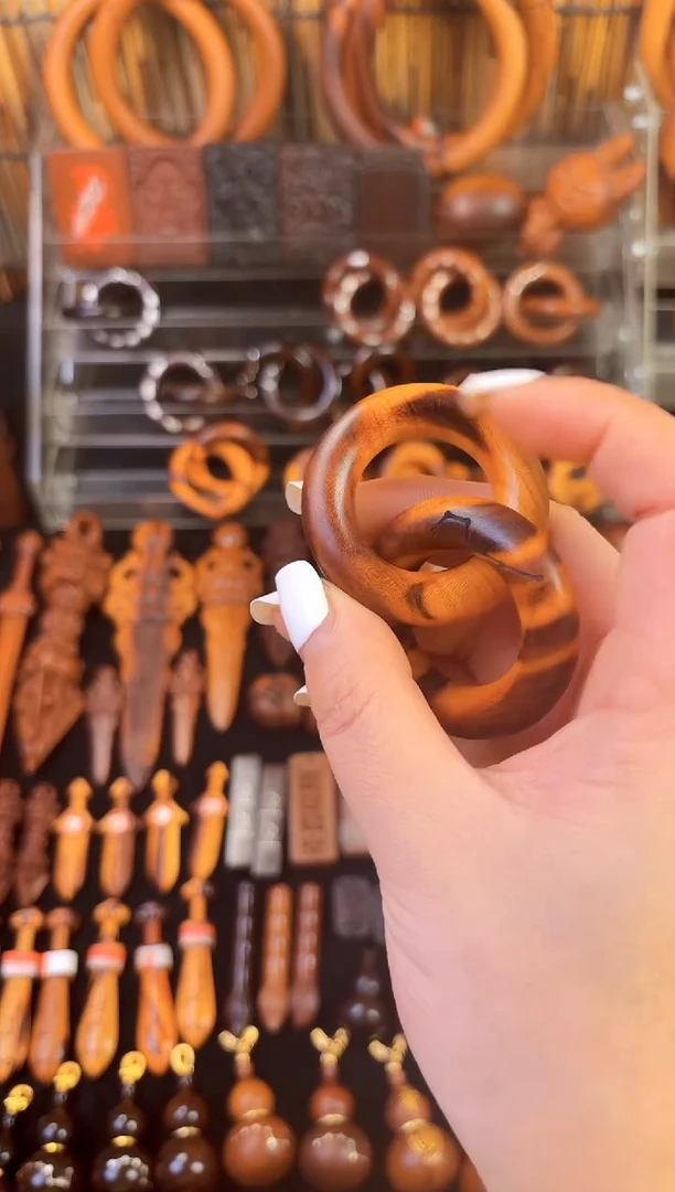 雷桃木刻七星乾坤圈2.5