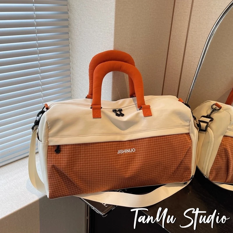 探屿短途旅行包大容量高颜值轻便手提时尚行李包运动健身包待产包