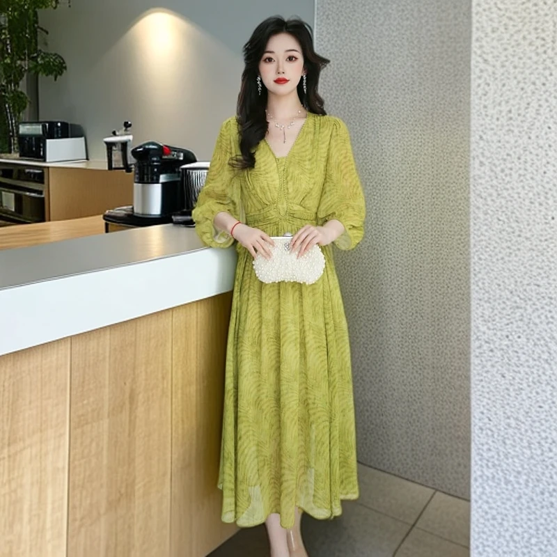 【千羽定制】法式连衣裙2025年夏季新款气质女人味显瘦大摆裙子潮