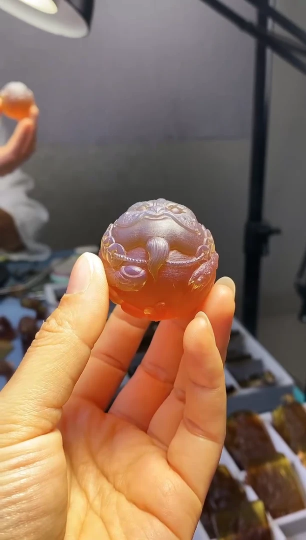 【闪购商品】琥珀颈饰未镶嵌HP99-79（金蟾·腰缠万贯）大珠子