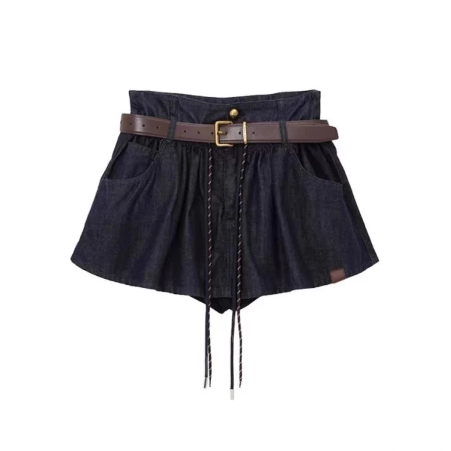 1473春季2025新品设计师款少女风质感牛仔蓬蓬裙