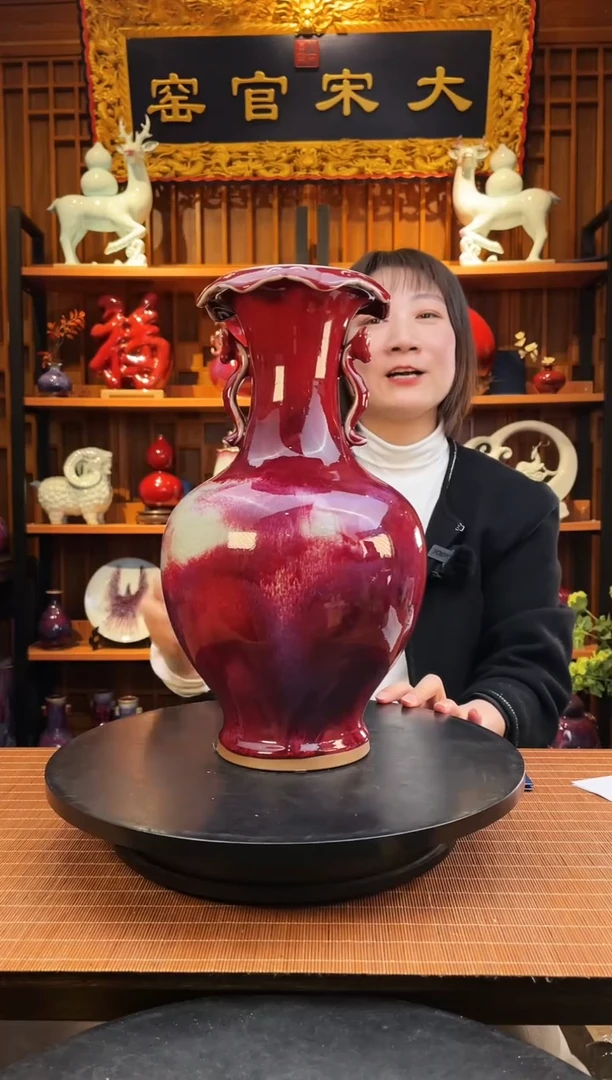 【闪购商品】摆件大宋官窑【荷口如意瓶】和美典雅