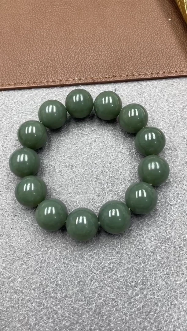 未镶嵌手串和田玉纯天然新疆且末蓝18圆