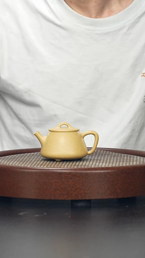 茶壶紫砂小高瓢-本绿-全手工无添加-100cc
