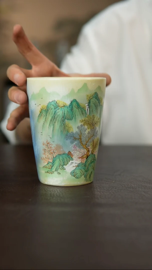 景德镇陶瓷杯碗柴烧多人