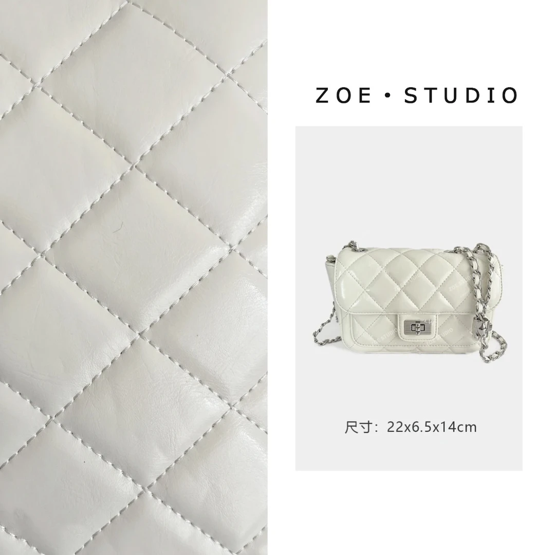 【佐伊甄选】SK-82839-米白轻奢女士时尚百搭小众通勤斜挎包