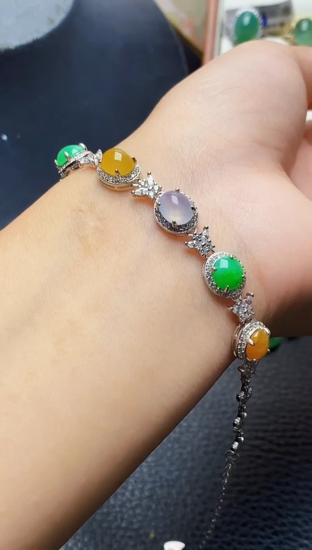 银S925镶嵌戒指翡翠3095