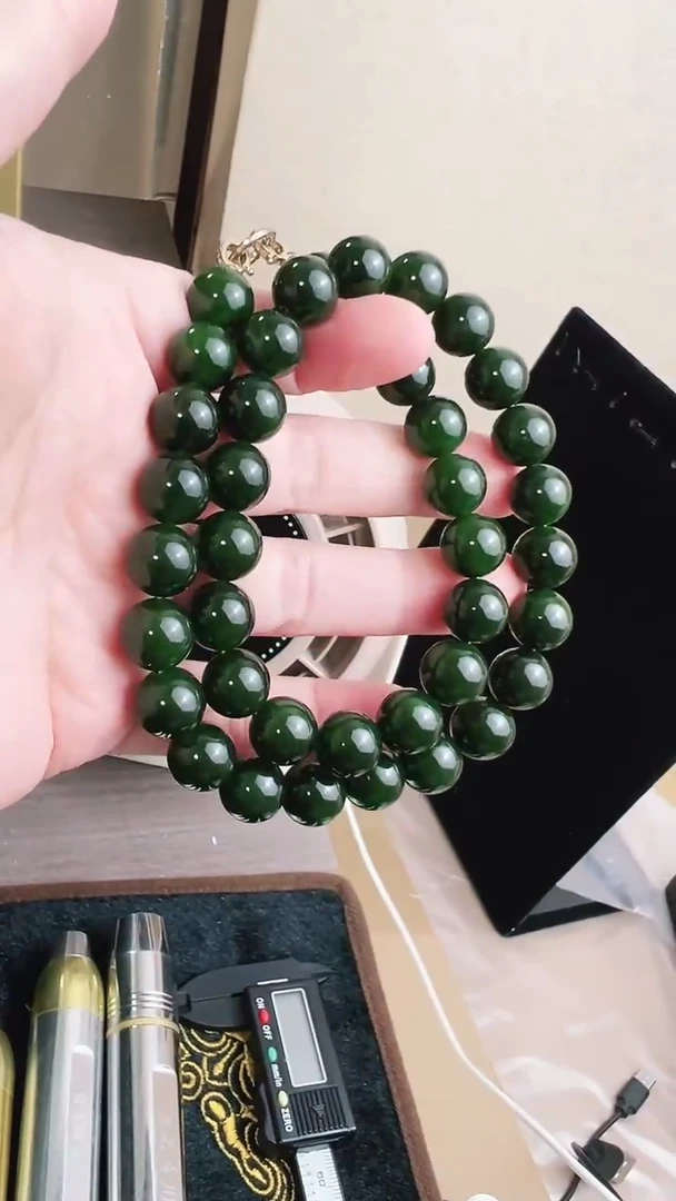 项链未镶嵌和田玉（碧玉）12