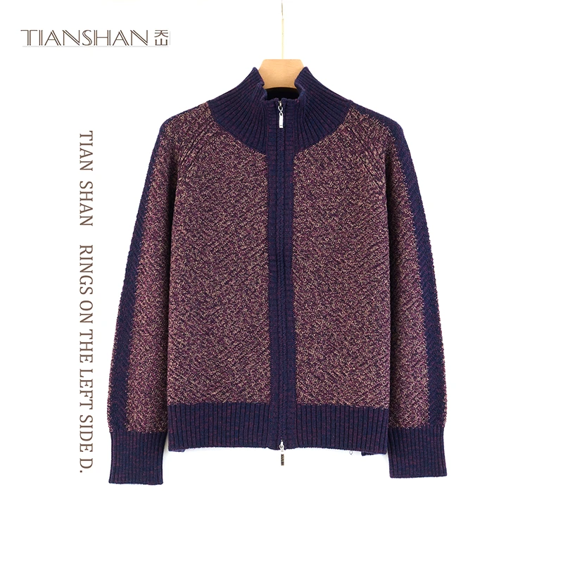 天山优选2025新款中年休闲短款拉链开衫时尚厚款外套女-YKNL5403T