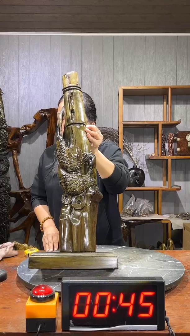 金丝楠财**进年年有余摆件