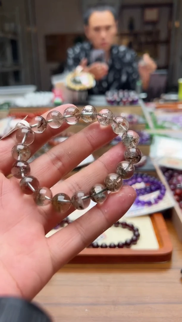 未镶嵌手链烟晶花幽灵卡11  68元