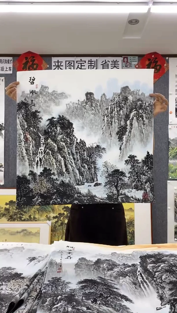 国画福利！沈泳江手绘 四尺斗方68*68cm