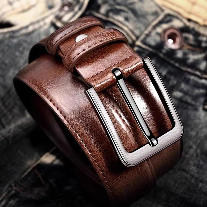 男士个性高档潮流休闲时尚商务轻奢百搭压字皮带8018ZA-2【zbj】