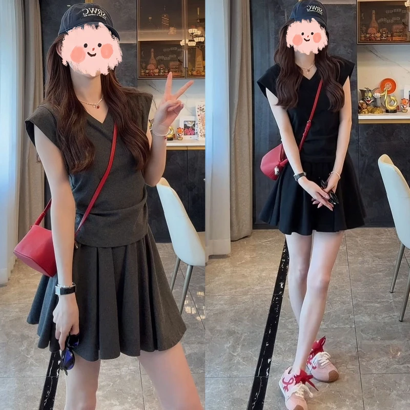 网红炸街女装2025新款爆款一整套搭配洋气衣服女半身裙子两件套装