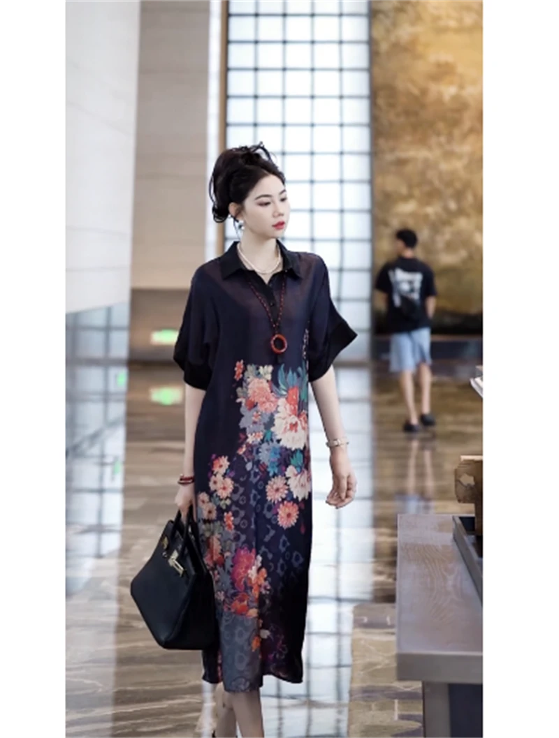 高奢严选丨竹林意境丨新款夏季透气长裙不挑人大码连衣裙-0820#