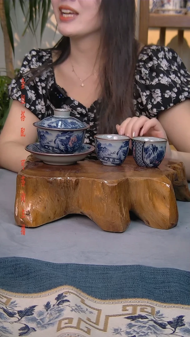 简装家用款3件套 老陶泥开片纹陶瓷茶具