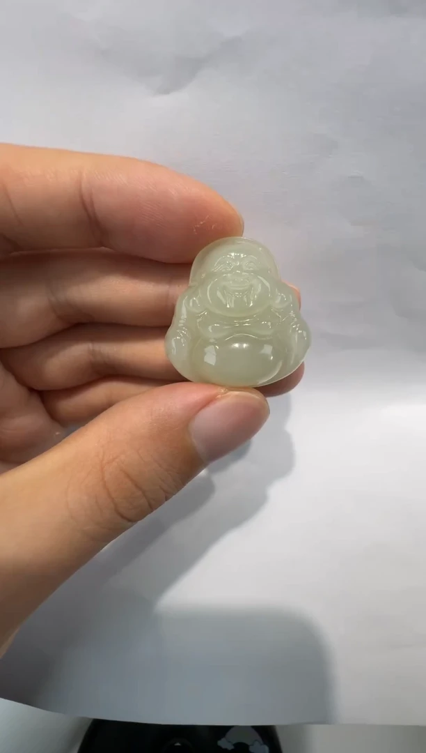 颈饰未镶嵌和田玉30mm精品佛公